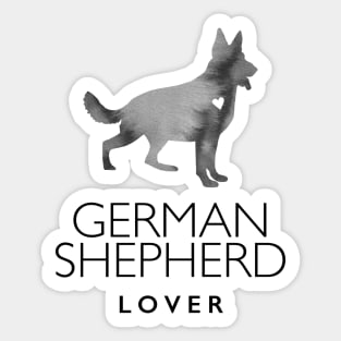 German Shepherd Dog Lover Gift - Ink Effect Silhouette Sticker